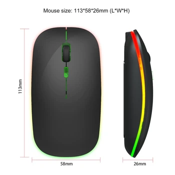M40-Ultra Plonas Belaidės Pelės 2.4 G Įkrovimo Silent Wireless Mouse Ergonomiškas Dizainas 1600 DPI Darbo