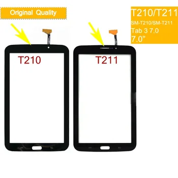 10vnt/daug originalas Touchscreen Samsung Galaxy Tab 3 7.0 SM-T210 T210 SM-T211 T211 Jutiklinis Ekranas skaitmeninis keitiklis Stiklo Touch Panel