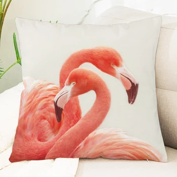 Flamingo Spausdinti Pagalvėlė Padengti Namų Dekoro Karvė Modelis Pliušinis Mesti Pagalvę Padengti Aikštėje Užvalkalas už Sofa-lova, Gyvenamasis Kambarys