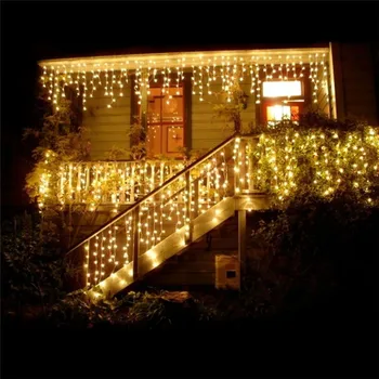Kalėdinė Girlianda LED Užuolaidų Varveklis Styginių Šviesos 220V 5m 96Leds atšakiniai LED Šalis Sodo Etape Lauko Dekoratyvinės Šviesos