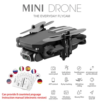 KaKBeir drone 4k HD plataus kampo kamera, wifi fpv drone aukštis išlaikyti drone su kamera mini drone vaizdo live rc quadcopter dron