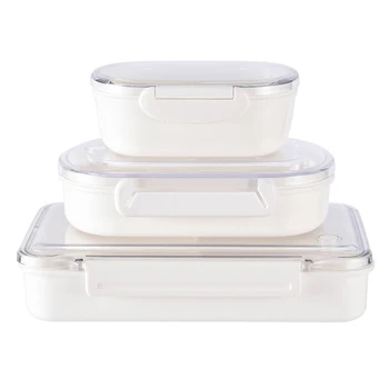 Balto Plastiko priešpiečių dėžutė Mikrobangų kaitinimo kamera maisto produktų talpinimo Šaldytuve antifrizas dėžutė su dangčiu kelionės priešpiečių dėžutė