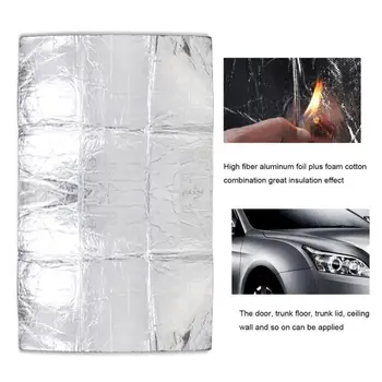 Shield Kilimėlis Deadening Aliuminio Folija Lipdukas Shield Kilimėlis Automobilio Stiliaus Automobilio Variklio Gaubtu Užkardos Šilumos Kilimėlis Garso Izoliacija
