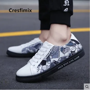 Cresfimix vyrų mados aukštos kokybės patogūs pavasarį ir rudenį nėriniai-up batai vyrams cool modelio stilingas plius dydis batai a5582b