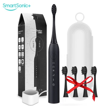 SmartSonic Žodžiu Garsinės Elektros dantų šepetėlį Vandeniui Ultragarsinis Automatinio USB Įkrovimo su 
