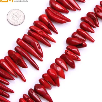 Perlas-viduje Didelio Dydžio Raudonasis Čili Formos Koralų Karoliukų Papuošalai Priėmimo Ilgis 15inches 