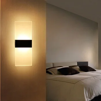 Akrilo Sienos Lempos Paprasta Stiliaus Naktiniai Žibintai Kambarį Viešbutyje Koridoriaus Praėjimo LED Sconce Šviesos AC110V 220V Miegamojo Apšvietimas