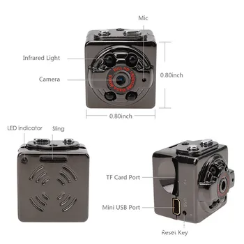 SQ8 Mini Kamera, Micro DV Kameros Veiksmų Naktinio Matymo Skaitmeninio Sporto DV Belaidės Mini Balso, Vaizdo TV Out vaizdo Kamera HD 1080P 720P