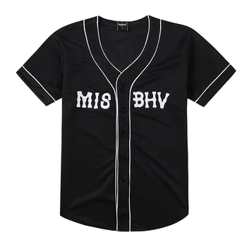 2019 Naujas Vyrų Kvėpuojantis Akių Beisbolo Jersey, Hip-Hop, T-marškinėliai, Unisex Beisbolo Shirt Juoda Balta Spalvos marškinėliai Plius Dydis M-XXL