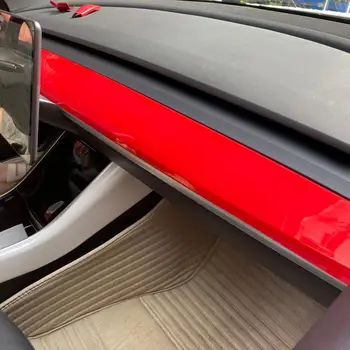 Poskirsnis Glazūra Raudona apdaila reikmenys Tesla Model 3 Y prietaisų Skydelio apdaila Rėmo apsaugine danga Center control panel pleistras