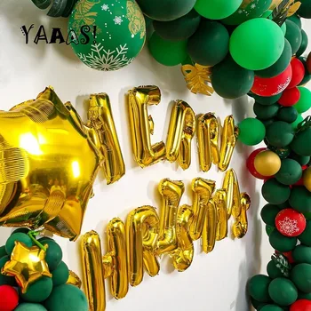 203pcs Kalėdų Vakarėlį balionai Prekių Žalia Balionų Girliandą Arka, Rinkinys, Gimtadienio, Baby Shower Miškų Šalis, Kalėdų Dekoracijos