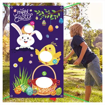 Velykų Sandbag Mesti Žaidimą linksmų Velykų Dekoracija Namuose Easter Bunny Kiaušinių Dekoratyviniai Triušiai Vaikams Dovanos Gimtadienio Prekes