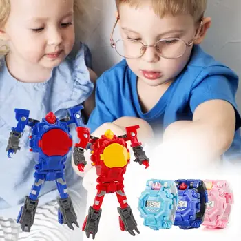 Vaikams Žiūrėti Žaislas 2 In 1 Novatoriškų Animacinių Filmų Žiūrėti Deformacijos Robotas Elektroninių Žaislų Žiūrėti Dovana (Atsitiktinis Stilius)