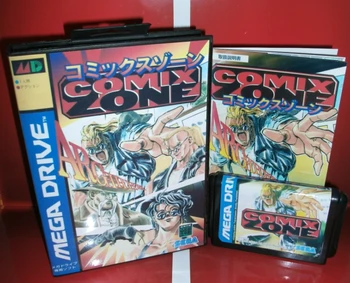 Comix Zone - MD Žaidimas Kasetė Japonija Padengti su dėžute ir instrukcija Sega Megadrive Genesis Vaizdo Žaidimų Konsolės 16 bitų MD kortelės