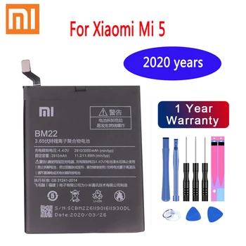 2020years Xiaomi Originalus BM22 3000mAh Baterija Xiaomi Mi 5 Mi5 M5 Aukštos Kokybės Telefonas Pakeitimo Baterijų Paketo Nemokamas Įrankis