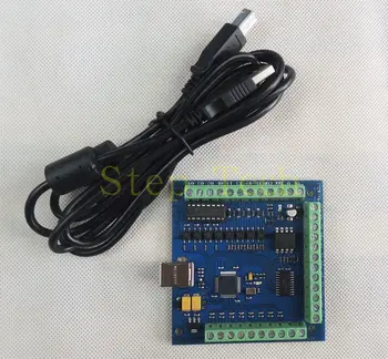 100KHz mach3 usb 4 Ašies Žingsninių variklių valdiklis kortelė USB CNC judesio Valdiklio plokštė breakout valdybos CNC Graviravimas 12-24V