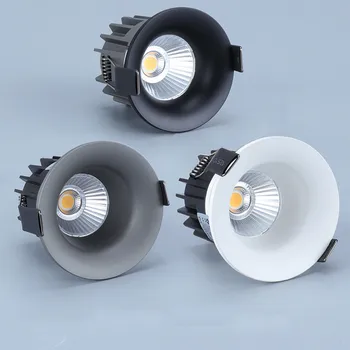 Pritemdomi Led Anti-glare downlight COB Vietoje Lemputė 5w 7w 10w AC85-265V LED Lempos, lubų nišoje Apšvietimas Patalpų Apšvietimas