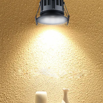 Pritemdomi Led Anti-glare downlight COB Vietoje Lemputė 5w 7w 10w AC85-265V LED Lempos, lubų nišoje Apšvietimas Patalpų Apšvietimas