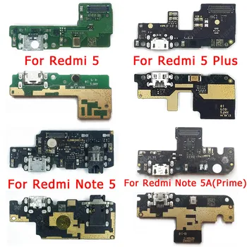 Originalus Mokestis Valdybos Xiaomi Redmi 5 Plus Pastaba 5A Premjero Įkrovimo lizdas USB Jungtis PCB Juostelė Flex Pakeitimo Atsarginės Dalys
