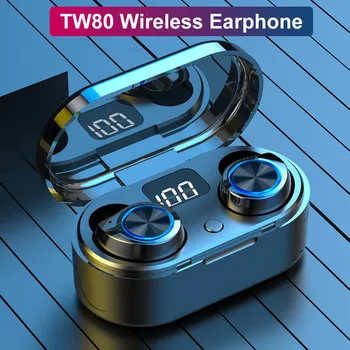 TW80 Bluetooth 5.0 TWS Stereo, Skaitmeninis Displėjus, In-Ear Belaidės Ausinės Ausinių