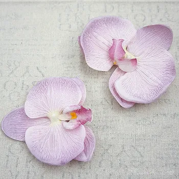 15pc Didelės Dirbtinės Gėlės Šilko Gradientas Drugelių Orchidėja Vadovai Phalaenopsis 