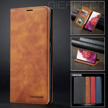 S20FE Magnetinio Flip Case For Samsung Galaxy S20 FE Ultra Plus Lite Piniginės, Odiniai Telefono Dangtelį Samsung S 20 + FE S20FE G780F