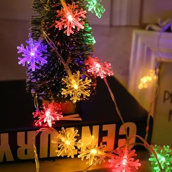2/3M LED USB snaigės Pasakų Žibintai Kalėdinė Girlianda LED Žibintai String Šviesos Šalis, Sodo Namus Kalėdų Vakarėlį, Vestuvių Dekoras