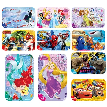 Disney 3d Puzzle / Sušaldyti 2 Puzzle 60 Vienetų Vaikų Švietimo Žaislas Medinė Dėlionė Stebuklas Įspūdį Mermaid Princesė Dėlionė Vaikams