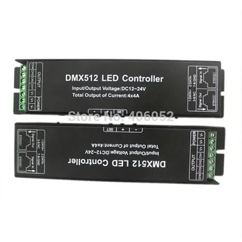 LED RGBW Valdytojas DMX 512 LED Valdiklis Dekoderis & Drive 4channels r Įvesties/Išvesties DC12V-24V DMX Valdytojas RGBW juostelės