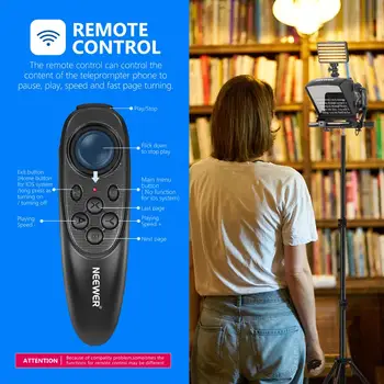 Neewer Mini Nešiojamas Teleprompter Išmanųjį telefoną Artefaktas Video + Nuotolinio Valdymo pultas, 