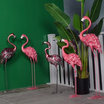 Skatinimas Pardavimo Šalies Apdaila Metalo Flamingo Prop apdailos Sodo Kraštovaizdžio puošmena Ornamentu Vestuves Apdaila