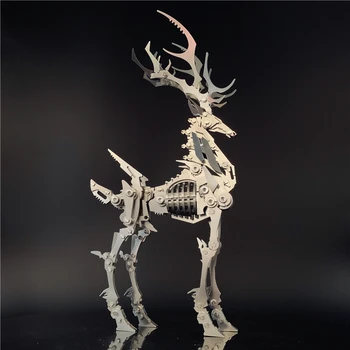 3D Metalo Modelio Kinų Zodiako Dinozaurai Dovydo elnias 