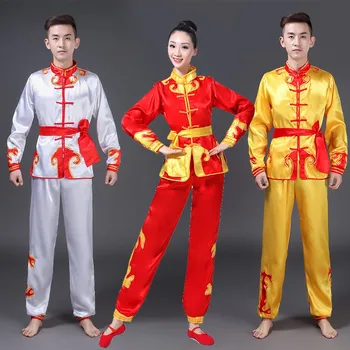 Didmeninė tradicinę kinų Wushu kostiumas būgno kung fu vienodų drabužių kovos menų vienodas Kinų kariai pratybų kostiumas