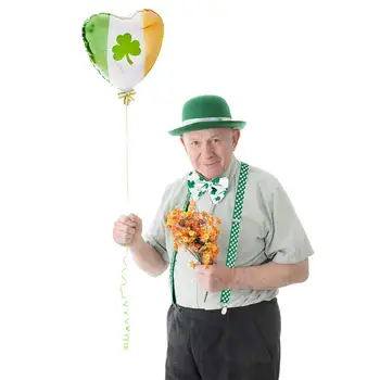 3 vnt St Patriko Diena Skrybėlę Saint Patrick Kostiumas Leprechaun Bžūp peteliškę Airijos Skrybėlę Shamrock Dobilas 
