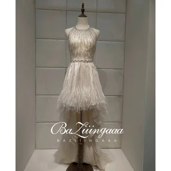 BAZIIINGAAA Prabanga Zawalcowany vakarinę Suknelę be Rankovių Apynasrio Dizaino Suknelė ilgomis Rankovėmis Oficialią Suknelės Vakare Gown
