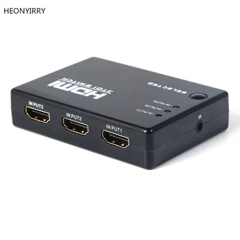 3 Uosto 1080P HDMI Switcher Video HDMI Jungiklis Switcher Splitter IR Nuotolinio HDTV PS3 DVD