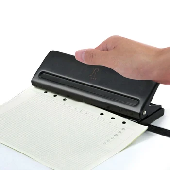 6 skylę Reguliuojamas Puncher Popieriaus Pjaustytuvas Palaidų lapų Vidinio Puslapio Perforatorius Išimamas Nešiojamojo kompiuterio Perforavimo Mašina, Biurų Reikmenys