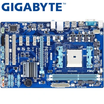 GIGABYTE GA-F2A55-DS3 Darbastalio Plokštė A55 Socket FM2 AMD A10 A8 A6 A4 Athlon 32G ATX Originalus F2A55-DS3 Naudojamas Mainboard