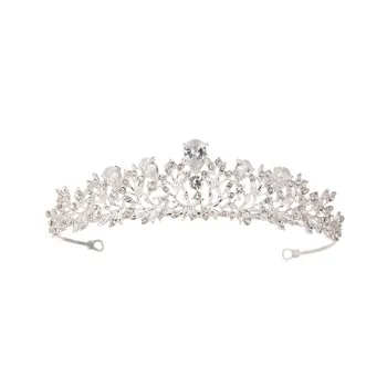 Nauja high-end cirkonis brides crown princess tiara mergaičių plaukų papuošalai, vestuvių plaukų aksesuarai