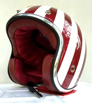 Motokroso šalmai MASEI ruby derliaus šalmo pusė šalmas atidaryti veido šalmas ABS casque motokroso 501 Raudona