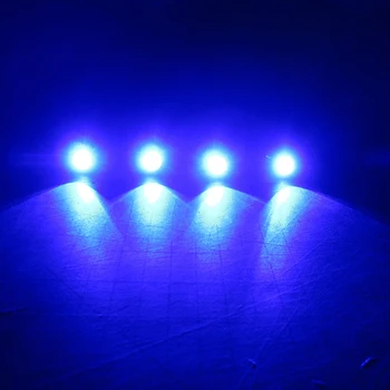 (4) Mėlynos spalvos LED Valtis Šviesos Sidabro Vandeniui 12v Denio Enzo Malibu Wakesetter MasterCraft X Povandeninis JetSki Aquatrax R-12X