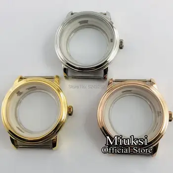 Miuksi 40mm sidabras/auksas/rose gold/ safyro stiklas laikrodžio atveju tinka ETA 2836,Miyota 8205/8215/821A/82series judėjimas