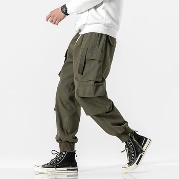 Vyrai Poilsiu Sweatpants 2021 Atsitiktinis Streetwear Vyrų Poilsiu Kelnės Drabužiai Aukštos Kokybės Hip-Hop Haremo Kelnės Vyrams
