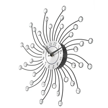 3D Didelis Sieninis Laikrodis Metalo, Kristalų Šiuolaikinių Namų Puošybai Silent Laikrodžiai Už Kambarį Biuras