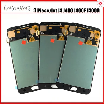 3 gabalas/daug J4 2018 J400-LCD Samsung Galaxy J4 J400 J400F J400G LCD Ekranas Jutiklinis Ekranas skaitmeninis keitiklis Asamblėja