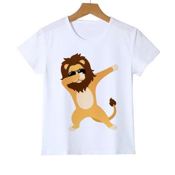 3D Liūtas Karalius Spausdinti Sukurta Stilingas Vasaros marškinėliai Naujas Mados Berniukai/Mergaitės/Kūdikių marškinėliai Prekės Vaikams Viršūnes Tees Z22-9