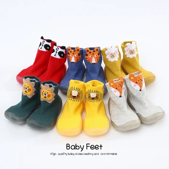 Kūdikių kojinės, batai minkštas vienintelis gyvūnų mielas batai