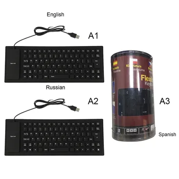 Lankstus, Vandeniui Atsparus Silikoninis Mini Žaidimų Klaviatūros Nešiojamų USB Klaviatūros Planšetinis Kompiuteris Nešiojamas KOMPIUTERIS Karšto Pardavimo