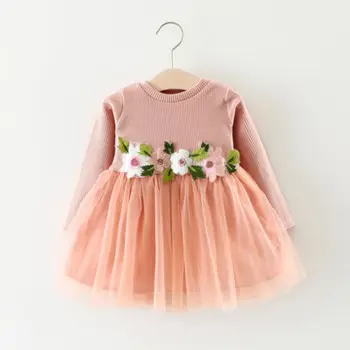 Emmababy Mielas Gana Vaikiška Kūdikių Mergaičių Gėlių Ilgomis Rankovėmis Suknelė Princesė Šalies Prom Tiulio Suknelės