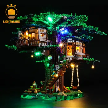 LIGHTAILING LED Šviesos Rinkinys Idėjų Serijos Medžio Namas Apšvietimo Komplektas Suderinama Su 21318 (neįeina Modelis)